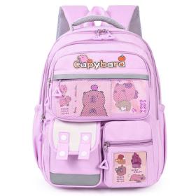 Sac à Dos Enfant Kawaii Capybara Mauve – حقيبة ظهر للأطفال بنفسجي SAC20025