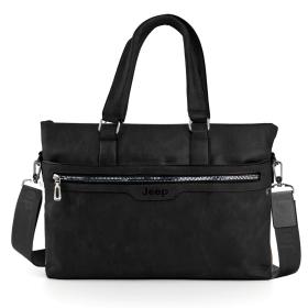 Cartable Homme en Simili Cuir Design Élégant Jeep 180551-12 Noir – حقيبة جلدية لون أسود SAC20025